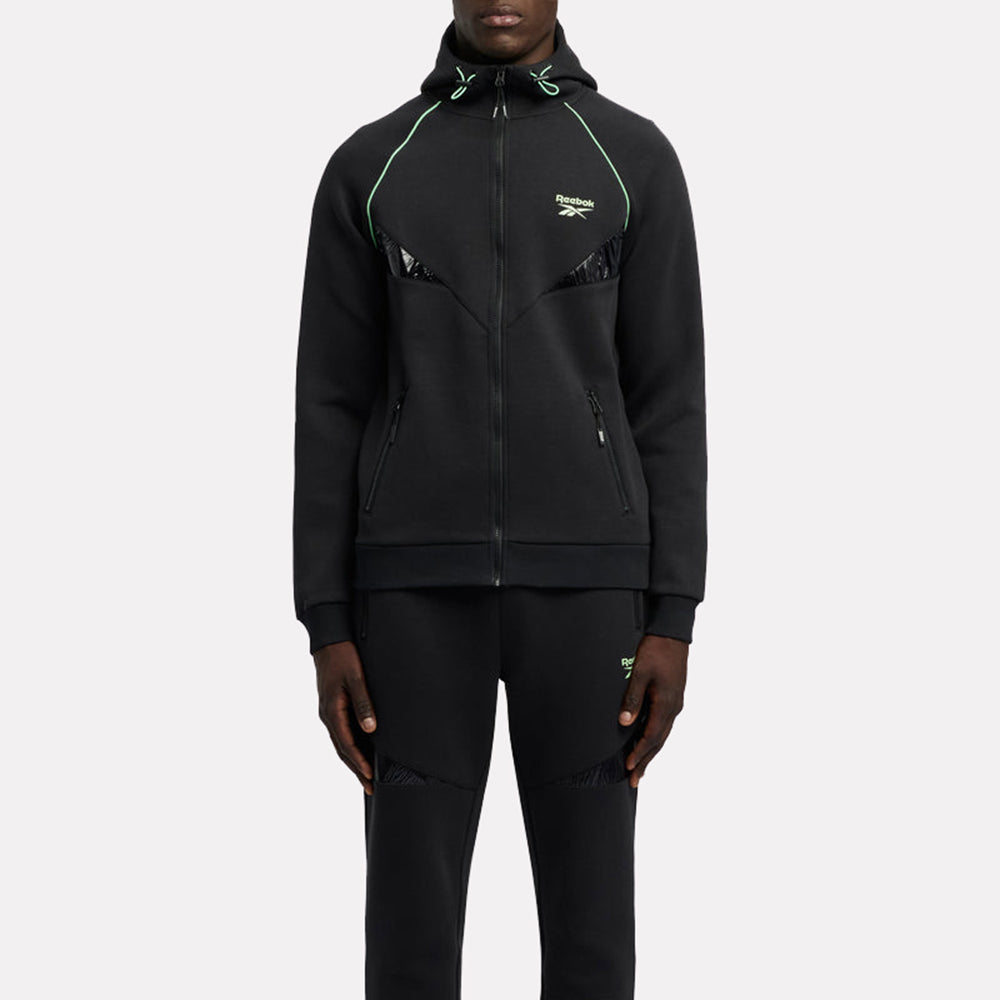 Sport Street Piping Spacer Full Zip Men's Hoodie