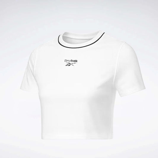 Crew Neck Cropped Short Sleeve Women's Tee