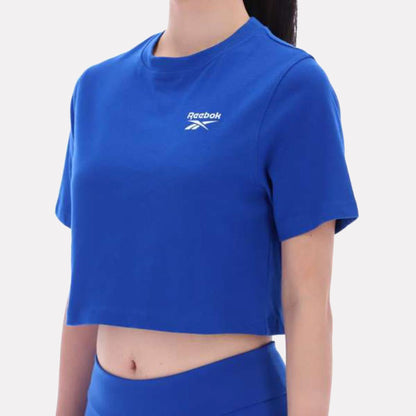 Clara Small Logo Crew Neck Short Sleeve Cropped Women's T-Shirt