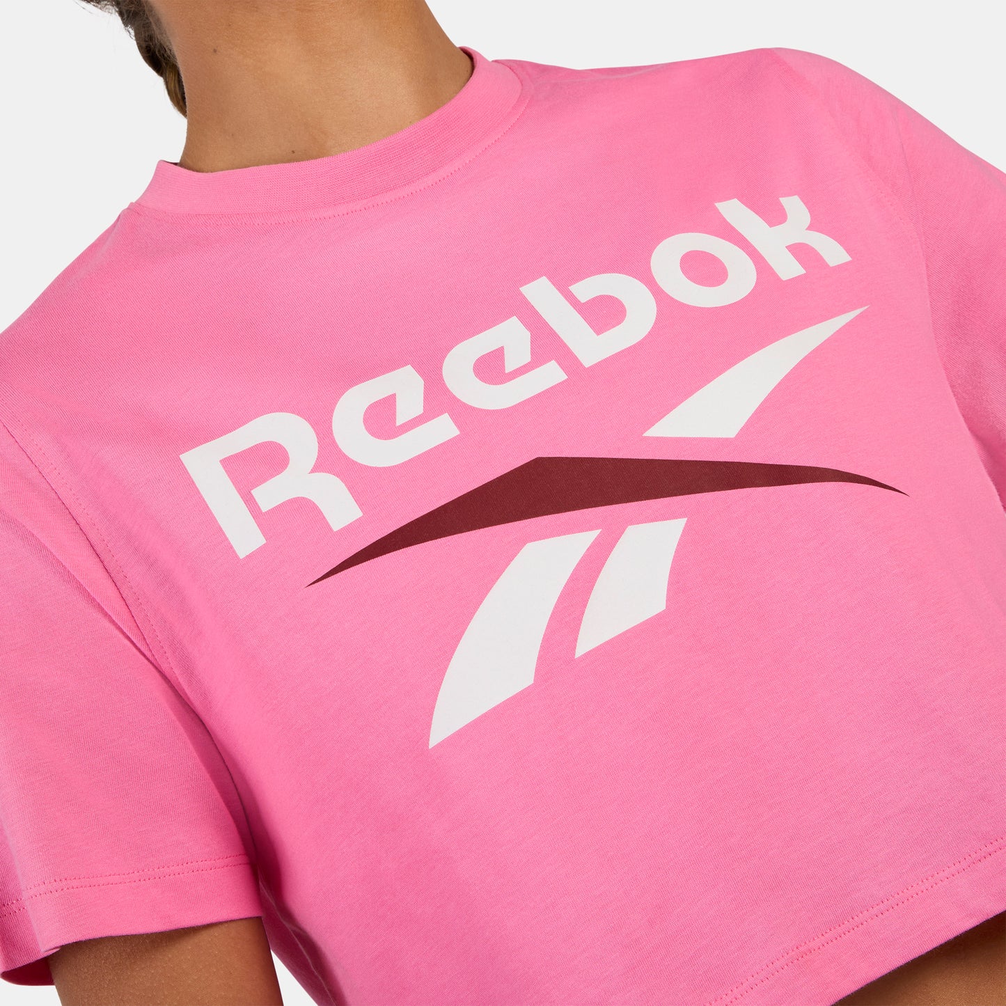 Sadie 2 Colour Logo Crew Cropped Short Sleeve Women's T-Shirt