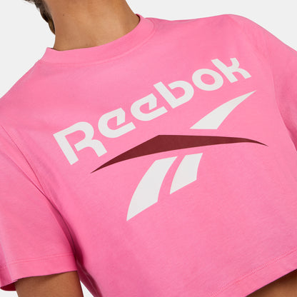 Sadie 2 Colour Logo Crew Cropped Short Sleeve Women's T-Shirt