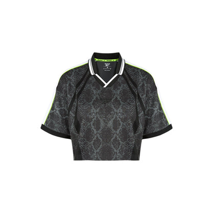 Sidewinder Football Crop Collared Jersey Women's Tee